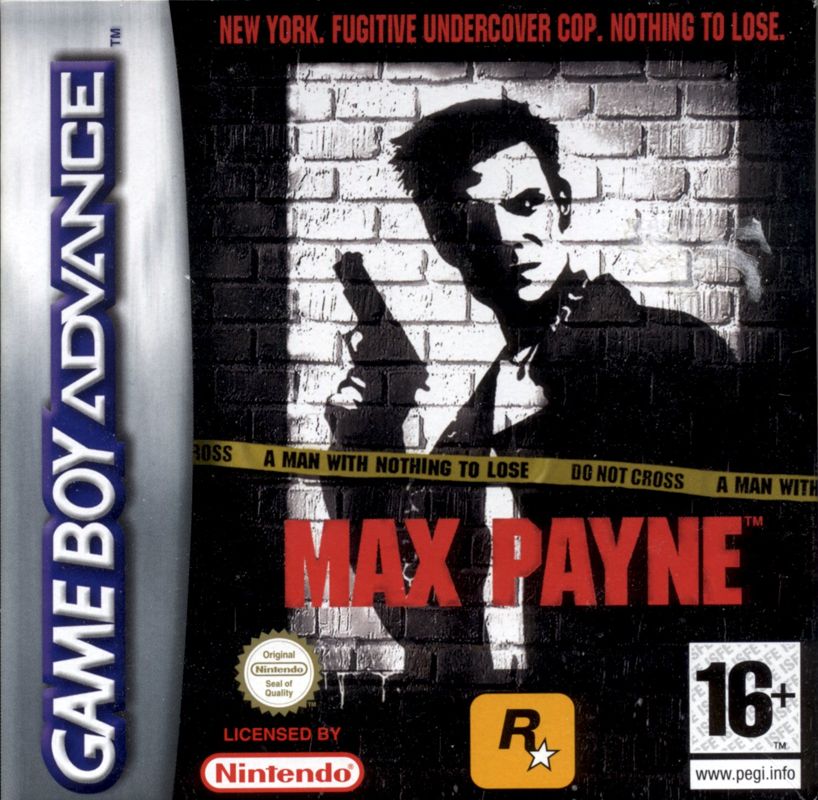 Max Payne box art for GameBoy Advance